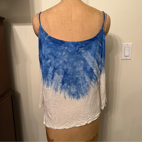 Vintage Havana Tie Dye Long Sleeve Cold Shoulder T-Shirt - Picture 5 of 6